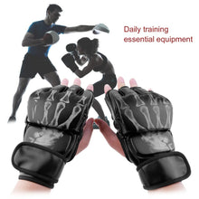 Load image into Gallery viewer, MMA Fight Boxing half finger Gloves MMA Sparring Gloves Fight Sandbags Professional Wrestling Fighting Fist Protector Training